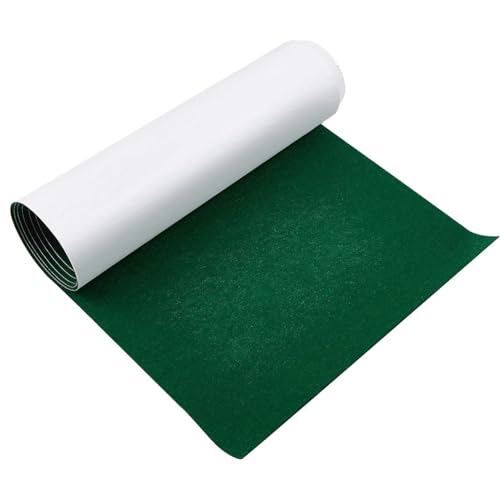 IVEOPPE Filz Selbstklebend Filzmatte - 40x220cm Filz Stoff Selbstklebend, für Schachtel-Liner Untersetzer Schubladenmatte Auto Filz Bilderrahmen Stuhlbein Tischbeine, 1 mm Dick (Grün) von IVEOPPE