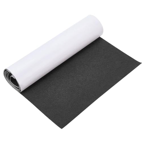 Filz Selbstklebend Filzmatte - 40x220cm Filz Stoff Selbstklebend, für Schachtel-Liner Untersetzer Schubladenmatte Auto Filz Bilderrahmen Stuhlbein Tischbeine, 1 mm Dick (Schwarz) von IVEOPPE