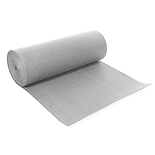 IVEOPPE Filz Filzstoff 30cm x 250cm x 3mm, Bastelfilz, Dekorationsfilz, Weicher Filz, für Filzmatte Untersetzer Dekofilz Taschenfilz zum Nähen und DIY Basteln (Hellgrau) von IVEOPPE