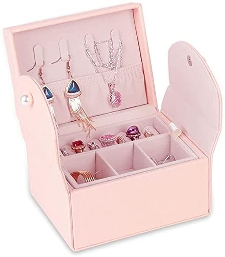 SchmuckkäStchen Jewellery Box Schmuckschatulle PU-Leder Schmuckschatulle Tragbare Schmuckschatulle mit mehreren Zellen Schmuckaufbewahrungsbox Die besten Geschenke der Frauen Schmuckaufbewahrung(A) von IWENZHKPA