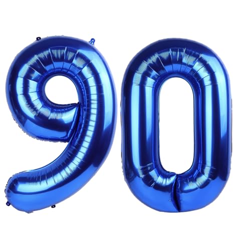 Marineblau Zahl 90 Ballon 101.6 cm 90 Zahlen Ballon 90 Marineblau Geburtstagsdekorationen 90 Jahre alt Frauen Männer Blau Party Supplies von IWERP