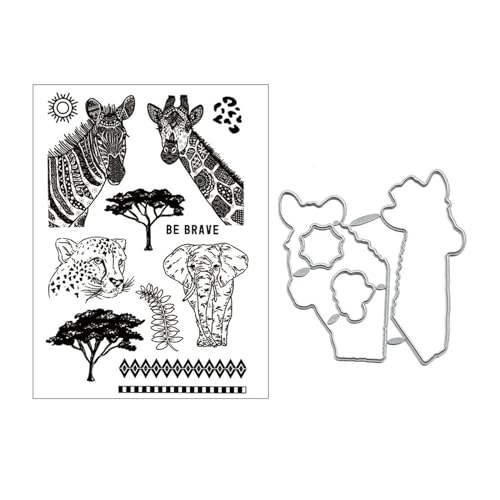 Tier-Siegelstempel mit Stanzformen, Schablonen-Set, Scrapbooking, Fotoalbum, Dekoration, Papier, Kartenherstellung von IWOMA