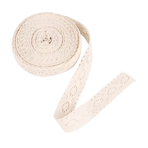 1 Rolle 10 Baumwollspitze Weißes Band Steppdecken Häkelnadel Küchenschere Nahttrenner Wickelband Mini Chiffon Kleidung Spitze Basteln Spitzenband Spitzenbesatz IWOWHERO von IWOWHERO