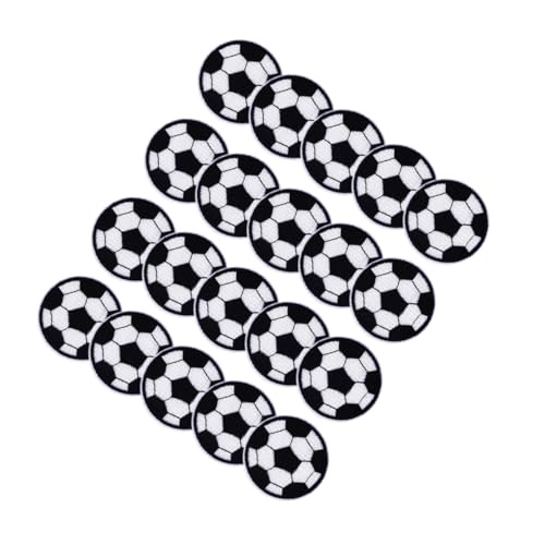 20st Stoffpatch Stoff-patch-aufkleber Nähpflaster Fußball-nähapplikation Tasche Fußball-patches Näh-patch-aufkleber Gestickte Fußballapplikationen Aus Stoff Maschinenstickpatch IWOWHERO von IWOWHERO