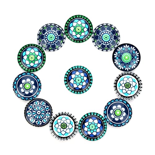 IWOWHERO 1 20 Stück Zubehör zur Schmuckherstellung klappcreolen einmachgläser manschettenknöpfe Cabochons Edelsteinschmuck Schmuckmaterial selber machen Edelsteinglas Glasfleck Blue von IWOWHERO