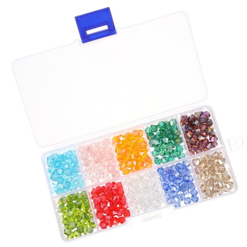 IWOWHERO 1 Box Glasperlen Rautenperlen DIY Rhombus Schmuckperlen Lose Steinperlen Diamantschliffperlen Labret Schmuck Rautenperlen DIY Material Bastelmaterial Herstellung Loser von IWOWHERO