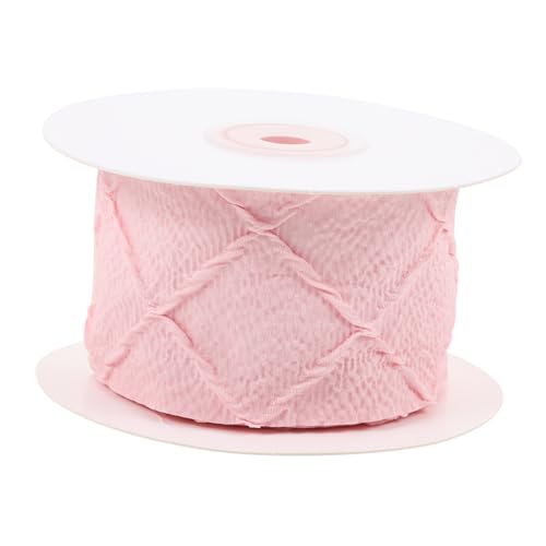 IWOWHERO 1 Rolle Bastelbänder Band zum Verpacken Zeremonie Sackleinen wickeln Ripsband Bogen Geschenkbandverzierung praktisches Geschenkband DIY-Band basteln Neuheit Geschenkband Stoff Rosa von IWOWHERO