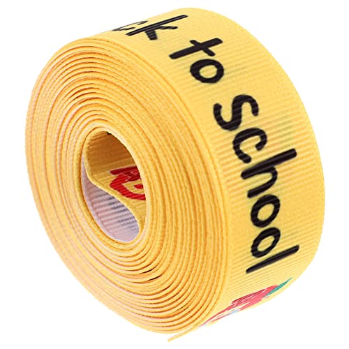 IWOWHERO 1 Rolle Gurtband für den Schulanfang Schulverpackung Fußballband Bulk-Band Bandverzierungen erster Schultag ribbon bandfeile event Schleife Blumenstrauß liefert Polyester Yellow von IWOWHERO