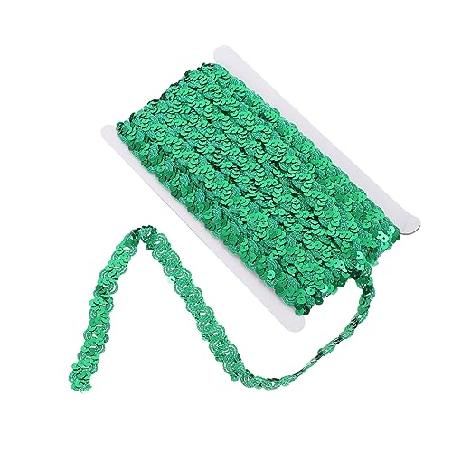 IWOWHERO 1 Rolle Kleidungszubehör Kleidungsstück Spitze Paillettenbesatz aus Pailletten Spitzenband hochzeitsdeko hochzeits dekoration Kleidung Spitze Paillettenband für DIY Polyester Green von IWOWHERO