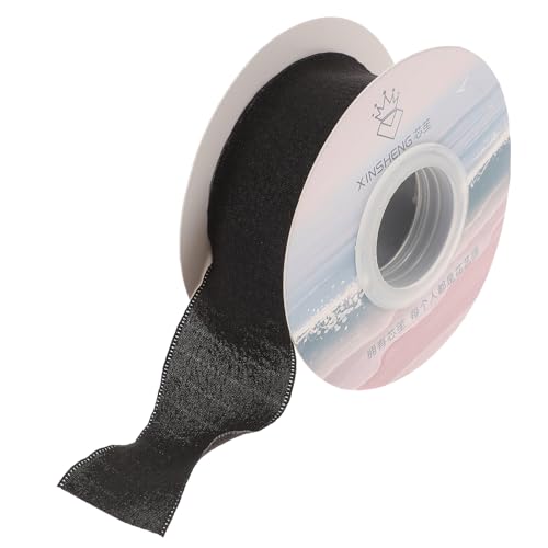 IWOWHERO 1 Rolle Rüschenband aus Spitze Bänder trimmen für Handwerk machen ribbon bandfeile basteln bastelset nähen trimmen dekoration Rüschenbesatz im eleganten Stil Polyester Black von IWOWHERO