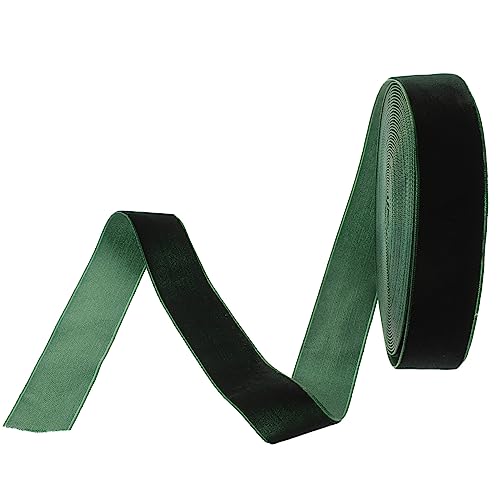 IWOWHERO 1 Rolle Samtgewebe seidenband ribbon festivalbändchen bandalette praktisches Geschenkband Weihnachtsversorgung dekoratives Geschenkband praktisches Wickelband Polyester Green von IWOWHERO