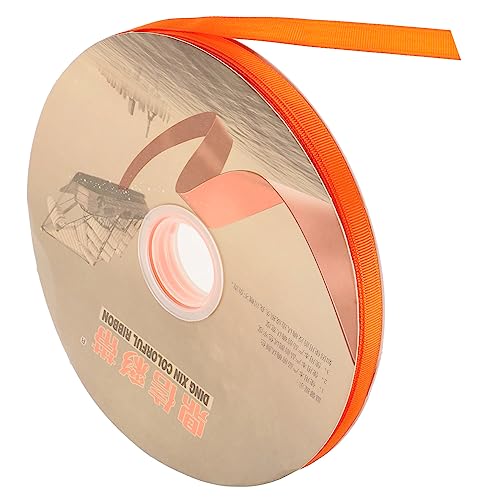 IWOWHERO 1 Rolle Schleife Gastgeschenke Für Hochzeitsfeiern Blumengeschenk Diy Zubehör Girlandendekor Bänder Verpackungsband Handdekor Geschenkverpackungszubehör Banddekor Polyester Orange von IWOWHERO