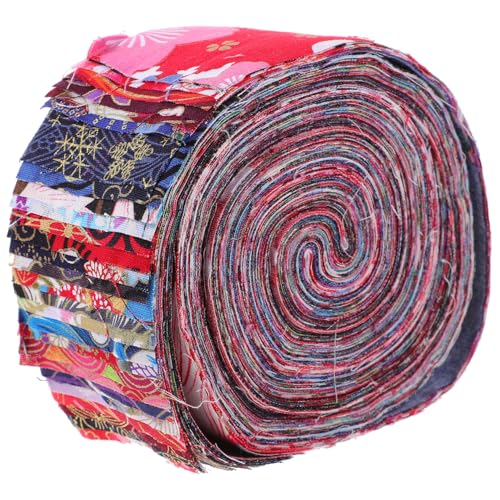 IWOWHERO 1 Rolle Stoffstreifen Zum Quilten Bastelstoffbündel Quilten Von Patchwork Nähen Polsterstoff Decke Heimtextilien Quiltstoff Roter Stoff Quiltzubehör Und Zubehör Filzstoff Baumwolle von IWOWHERO