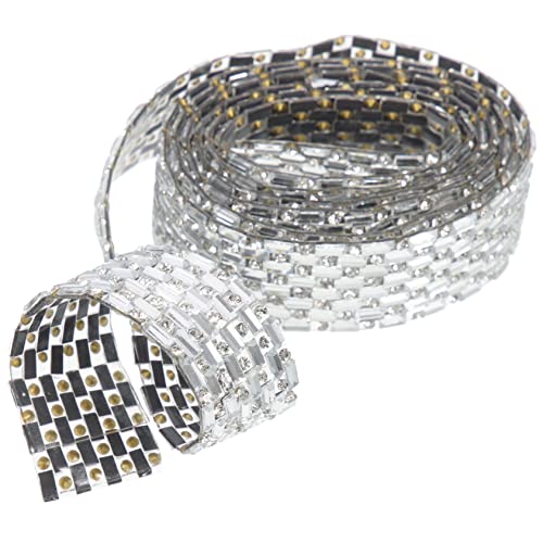 IWOWHERO 1 Rolle Strassband Aus Glas Flash-kostüm Strassband Selber Machen Multifunktions-strassband Spitzenband Kuchendekoration Handgefertigter Kostümbesatz Diamantband Netzband Aufkleber von IWOWHERO