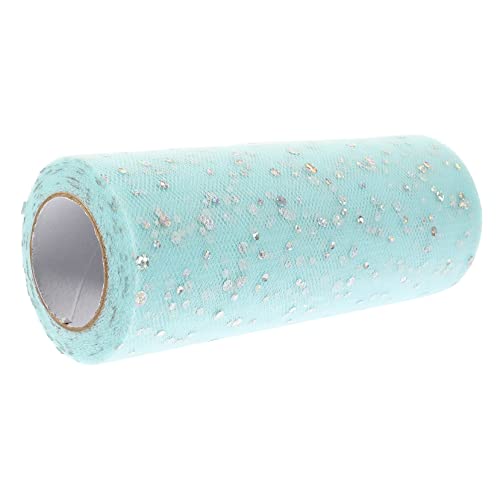 IWOWHERO 1 Rolle Tüllrolle Mit Pailletten Stoffspule Tüllband Farbiger Tüllstoff Netzband Dekoratives Tüllband Gewölbte Fensterabdeckungen Bändchen-mesh-tüll Stoff Tüll Spule Polyester von IWOWHERO