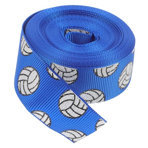 IWOWHERO 1 Rolle Volleyballband Regenbogen-Curling-Band Band umwickeln Schleife Organzaband rippengürtel dekobänder Kuchenband Blumenstrauß liefert Band zum Basteln Polyester Blue von IWOWHERO