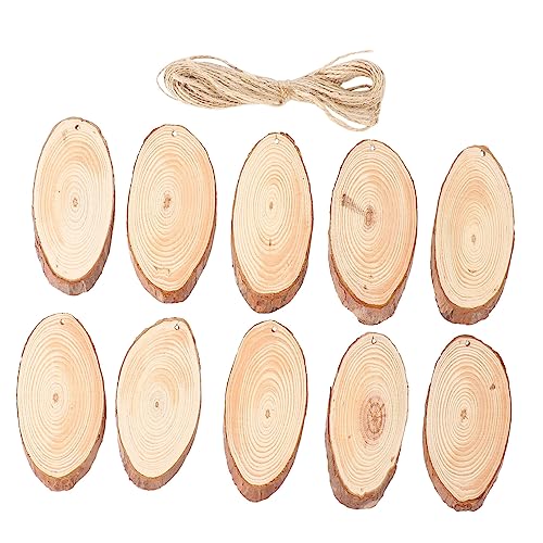 IWOWHERO 1 Satz 10St Holzchip-Anhänger Hochzeitsdekorationen Geschenkanhänger Ornament für Kinder hochzeits dekoration wedding decoration craft Holzspäne selber machen Holzhandwerk hölzern von IWOWHERO