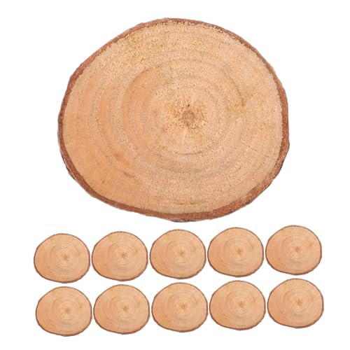 IWOWHERO 1 Satz 40 Stk ovale Holzspäne rustikale rundhölzer Holzgeschenkanhänger hohzeitdeko holzdeko Tortenständer künstliche Blumen Blütenblätter Gang Holzkreise DIY zubehör hölzern von IWOWHERO