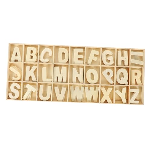 IWOWHERO 1 Satz Holzspäne schreiben Spielzeug zur Buchstabenerkennung Wohndekoration kinder holzspielzeug home decor Englische Holzbuchstaben Spielzeug für die frühe Bildung von Kindern von IWOWHERO