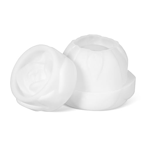 IWOWHERO 1 Satz Kristall-Epoxid-Rosenbox Harz Gießform Silikonform für Rosen mini Rose Gießform Behälter- -Flaschenform Kuchenformen Silikon formen Kieselgel Weiß von IWOWHERO