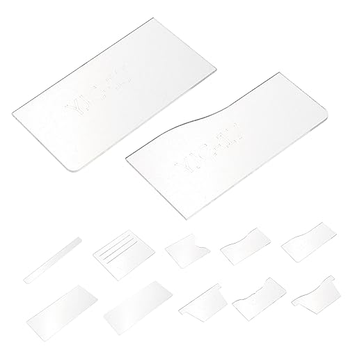 IWOWHERO 1 Satz Lederhandwerk Vorlagen Geldbörse Vorlagen DIY Lederarbeiten Vorlagen Geldbörse Stencil Set Mustervorlage für Lederbrieftaschen Vorlage für Brieftaschenmuster Acryl von IWOWHERO