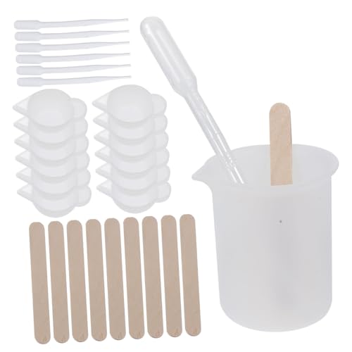 IWOWHERO 1 Satz Messbecher Epoxidharz Mischbecher Sticks Kit Harz Mischwerkzeuge Ideal Für Kunstharzprojekte 10 Teiliges Set von IWOWHERO