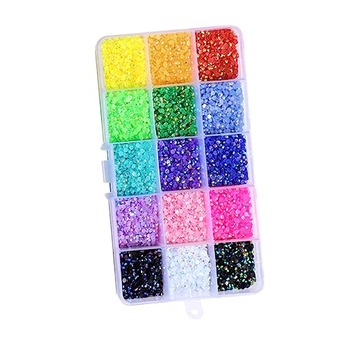 IWOWHERO 1 Schachtel Nagelbohrer Edelsteine Stand Diamanten Aufkleber Bogen-nagel-charms Perlen Wickelt Strasssteine Streifen Diamantkunst Nägel Nagel Pailletten Strass Harzbohrer von IWOWHERO