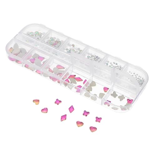 IWOWHERO 1 Schachtel Nail-art-zubehör Maniküre Gestüt Dekorativer Nageldiamant Transparente Strasssteine Nagelaufkleber Nägel Strasssteine Nagel Diamanten Nagel Zubehör Violett Harz von IWOWHERO