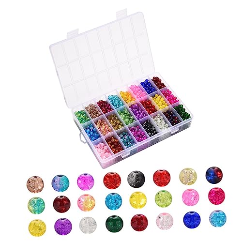 IWOWHERO 1 Schachtel Rissglas perlen Armband Kit Perlen armband DIY perlen bescherung weihnachten geldgeschenke weihnachten beads Glasperlen zur Schmuckherstellung lose Perlen für Schmuck von IWOWHERO