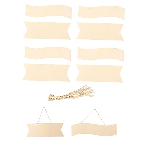 IWOWHERO 1 Set DIY Holzspäne Willkommenstafel Home Augäpfel Zum Basteln Unfertiges Blanko Schild Zum Aufhängen DIY Zubehör Blanko Hängeschild Holziges Dekor DIY Blanko Tags DIY von IWOWHERO