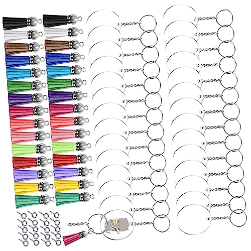 IWOWHERO 1 Set DIY Schlüsselanhänger Quasten Schlüsselanhänger Acryl Schlüsselanhänger Exquisiter Schlüsselanhänger Feine Verarbeitung Schlüsselanhänger von IWOWHERO