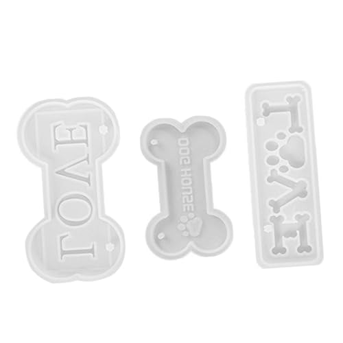 IWOWHERO 1 Set Hundeknochen Tag Form Knochenförmige Harzform DIY Kristall Epoxidform von IWOWHERO