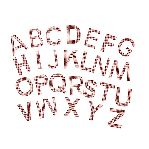 IWOWHERO 1 Set Strass Aufkleber Handgefertigte Aufkleber Aufnäher Für Kleidung Alphabet Buchstaben Roségold Buchstaben Für Stoff Stickerei Aufnäher Mini Strass Aufnäher Jeans von IWOWHERO