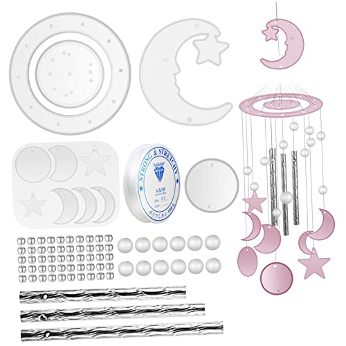 IWOWHERO 1 Set Windspiel Windspiele DIY Windspiel Herstellungszubehör Epoxidharz Für DIY Stern Mond Serie Design De Para Gelatinas DIY Zubehör Windspiel Herstellungsset von IWOWHERO