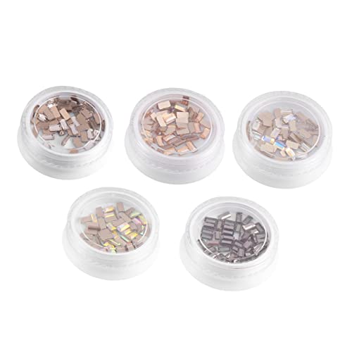 IWOWHERO 1 Strass Nageldekor Nagel Kunst Dekoration Mini-Zylinder-Stirnband Nagelkunst Flatback strasssteine für nägel nail decoration DIY zubehör für nagel Strass-Maniküre-Aufkleber von IWOWHERO