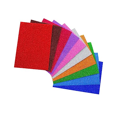 IWOWHERO 10 Blätter Goldpulver-wellpappe Bunte Wellpappe Funkelndes Kartonpapier Farbiges Papier Für Kinder Diy-papier Packpapier Kraft Handgeschöpftes Papier Wellpappenpapier Wellpapier von IWOWHERO