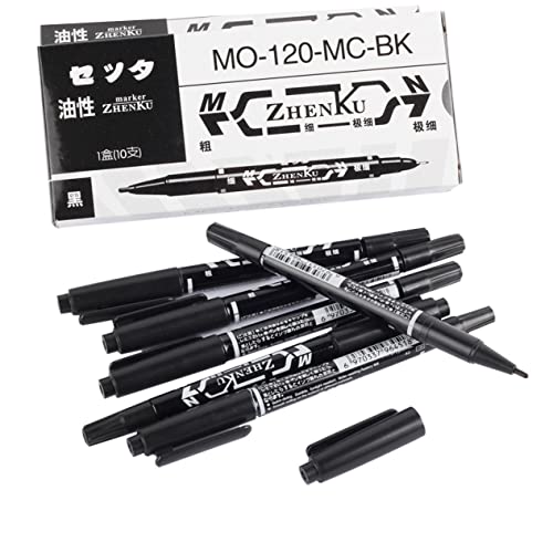 IWOWHERO 10 Körperkunststifte Tattoo-tracking-stift Tattoo-stifte Für Die Haut Tattoo-marker Markierungsstifte Mit Spitzen Hand Stift Tattoo Stift Tinte Tattoo Doppelkopf Malstift von IWOWHERO