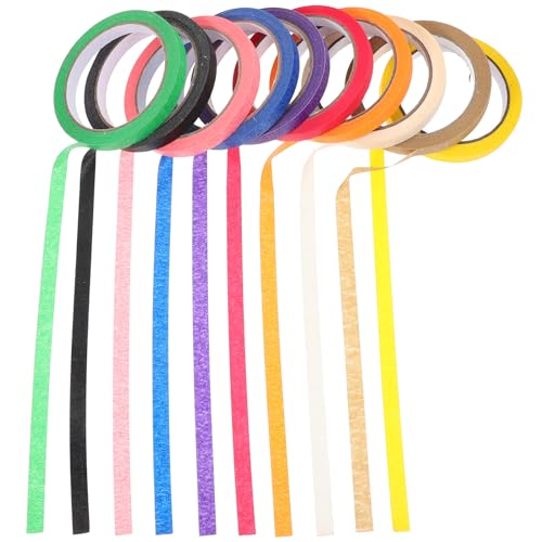 IWOWHERO 10 Rollen Abdeckband Durchsichtiges Klebeband Klebstoff Klebeband Selbstklebend Spender Packband Klar Klebeband Nachfüllt Aufkleber Regenbogen-klebeband Band Schwere Papier von IWOWHERO