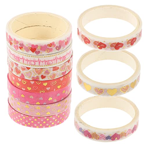 IWOWHERO 10 Rollen Heißpräge-Washi-Tape farbiges Klebeband Aufkleber für Scrapbooking the washi tape bulletjournaling Sammelalbum Scrapbook- dekorative Papierbänder Japanisches Papier von IWOWHERO