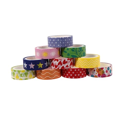 IWOWHERO 10 Rollen Washi Masking Tape Set Buntes Dekoratives Klebeband Für DIY Scrapbooking Journaling Und Kreative Bastelprojekte Vintage Blumenmuster Und Folienakzente von IWOWHERO