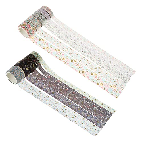 IWOWHERO 10 Rollen Washi-Tape dekorative Aufkleber Naturfarbenes Washi Tape Washi Tape abkleben Washi-Klebeband scrapbook scheckheft kunstpapier klebeband Einklebeband aus Papier von IWOWHERO