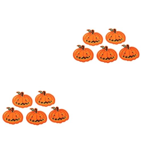 IWOWHERO 10 Stk Flicken aufnähen halloween dekoration halloween-dekoration Gestickte Halloween-Patches Halloween-Kürbis-Stickereiflecken kürbiskerne Applikationsaufnäher gestickte Aufnäher von IWOWHERO