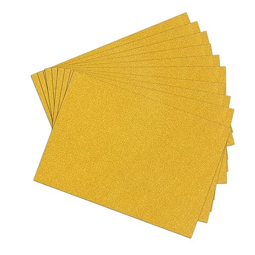 IWOWHERO 10 Stück A4 Glitzer Karton Gold Ideal Für DIY Projekte Scrapbooking Und Kunsthandwerk Hochwertiger Glitzernder Bastelkarton Für Kreative Anwendungen von IWOWHERO