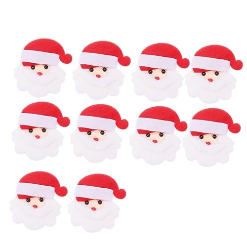 IWOWHERO 10 Stück Weihnachtsmann Patch Applikationen Für DIY Nähprojekte Dekorative Accessoires Für Weihnachten Cartoon Stickerei Kreative Bastelideen von IWOWHERO