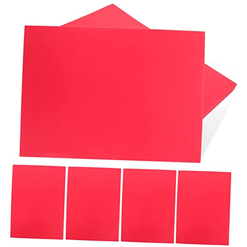 IWOWHERO 100 Blatt Farbiges A4-papier Doppelseitiges Farbiges Papier Handgemachtes Origami-papier Farbenfrohes Kartonpapier Druckpapier Doppelseitiges Origami-papier Malpapier Druck-kit Rot von IWOWHERO