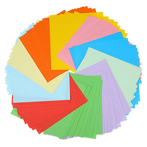 IWOWHERO 100 Blatt buntes Papier farbiges Kopierpapier Basteln für Bastelpapier Kunstpapier bastelmaterial für crafts for bunte Origami-Papiere Pastellkarton für Kunst von IWOWHERO