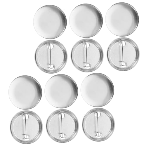 IWOWHERO 100 Sets DIY Abzeichen Knöpfe Leere Weißblech Button Rohlinge Mit Sicherheitsnadel Ideal Für Bastelprojekte Und Personalisierte Anstecker 58mm von IWOWHERO