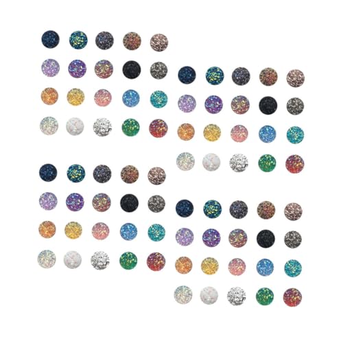 IWOWHERO 100 Stk strass selber machen schmuckherstellung schmuck machen Schmuckersatzteile Druzy-Ohrring-Cabochons Edelstein-Ohrringe Cabochons aus Harz Schmuckzubehör selber machen von IWOWHERO