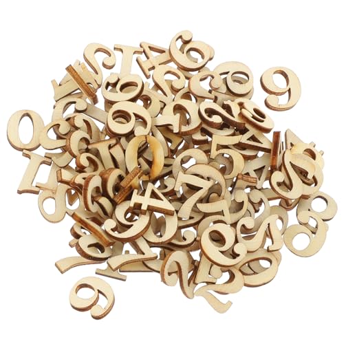 IWOWHERO 100 Stück 15 Mm Holzscheiben Zahlenmuster Natürliche Deko Für DIY Scrapbooking Basteln Und Lernspielzeug Perfekt Für Handwerksprojekte Und Verzierungen von IWOWHERO