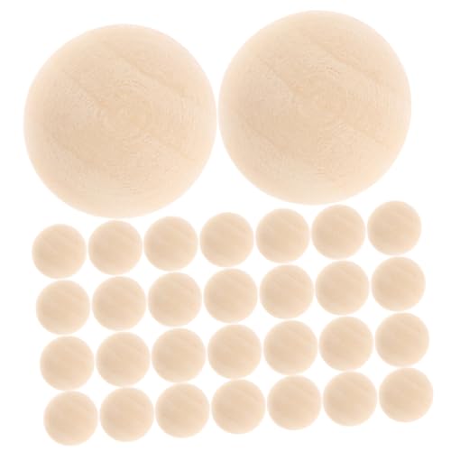 IWOWHERO 100 Stück Holzperlen Halbkugel Mini Halbkugel Ornamente Halbe Bastelperlen Halbe Perlen Kugel Holz DIY Bastelarbeiten Kugeln Große Perlen Große Perlen Für von IWOWHERO